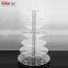 retail store 7 levels cake display stand holder clear round acrylic cupcake stand