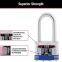 long shackle waterproof lock laminated padlock with galvanized or nickel plated finish