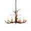 Nodic American Retro Bar Hanging Lights For Home Resin Antler Chandelier Light Pendant Lamp With Horn Deer