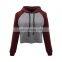 Slim Short Women Hoodie Crop Top Hooded Shirt