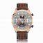 CURREN Men's Leather Strap Watches, Men's Waterproof Watches, Men's Sports Watches