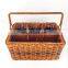 Hot Woven Vintage Wicker Napkin Silverware Utensil Caddy Basket Boho Decor High Quality Bottle Holder Wholesale Vietnam Supplier