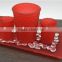 red pearl glass candle holders in two sizes / wholesale glass candelabra