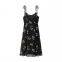 2025 Spring New European and American Style Slimming Tie Rope Fashion Strap Dress for Women