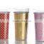 18oz BPA free Plastic double wall with inserts of paper/cloth/leather/ice gel as gifts/souvenir/promotions