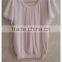 Sweet pink chiffon knitting wear short sleeve chiffon girl t-shirt