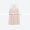 2016 New Fashion Women Double Breasted Pink Crepe Coat HSC1018