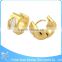 Wholesale gemstone carving earrings, ruby gold plated earrings, wholesale piercing jewelry