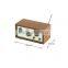 2016 Hot sale Wooden Antique Style Night light LED Digital radio alarm clock Retro AM FM radio