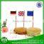 Design Promotional Wood National Topper Flag Toothpick