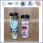 Best selling double stainless steel starbucks travel mug /auto mug with color paper inside