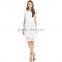 latest trendy charming women dress crocheted shirt collar short sleeve waist belt bodycon above knee mini casual dress