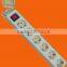 European style 6 way extension power strip with earth and switch (E9006ES)