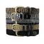 2016 new design hot sale beaded stretch belts wholesale with alloy buckle