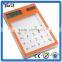 Energy saving touch screen mini digital transparent solar calculator/desktop calculator mini transprent calculator