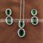 Wholesale Indian Jewelry Green Emerald Nigeria Beads Jewelry Set