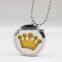 New Arrival 316L Stainless Steel Queen Crown Aromatherapy Essential Oils Diffuser Locket Necklace Pendant