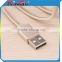High Quality New Flat Braid Cable Metal Shell Charging Cable USB 2.0 A Male to Micro or For Iphone5/5S/6/6Plus/ipad