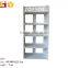 Pure White Fashionable Carved Bookshelf in Wood-plastic