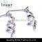 Fashion jewelry hot selling wholesale rhinestone spiral long drop earring