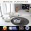 2015 Modern Round Corner Leather Sofa Set With Ottoman and Coffee Table 8024