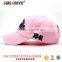 lovely pink 3d embroidery 6 panel baseball hat