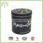 Round shape tin box 9.52*9.80cm black tin can