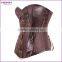 Glam Rock Brown Women's Steel Boned Steampunk Gothic Tight Lacing Corset