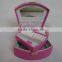 Branded hot sell jewelry box with mirror/ zipper