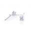 Wholesale Clear Cubic Zirconia Square Design Stud Earrings