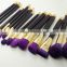 Beauty Needs Purple Makeup Brush Set 15 pieces Custom Logo Goat Hair Cosmetic Brushes