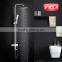 Rainfall shower white sliding bar shower set