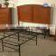 Metal Platform Bed Frame and Mattress Foundation Queen with wood headboard