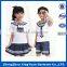 Custom Primary school uniform design for girls with dress shirts and tie