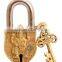 Indian Art Villa Vintage Style Antique Ganesh Ji Design Lock With 2 Keys for Home Temple Gift