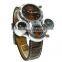 unique design two time zone watch oulm mens military watch with compass