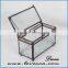 New product 2016 indoor decorative brass wedding table centerpiece glass box