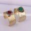 Fashion Metal Brass Gold Electroplated Bangles, Malaysian Jade Gem stone Bangles, with Pave Crystal Druzy Bangle