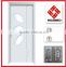 Laminated interior wood commercial door MDF wooden frosted glass insert doors with hinges and locks