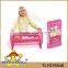 Doll plastic baby racking bed set for kids have fun