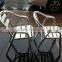 ZT-1046C stronge aluminum stacking double tube aluminum LOGO chair