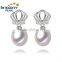 Drop Pearl Earring AAA 8-9mm Wholesale Freshwater White Pearl Earrings