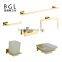 Zinc Alloy Golden Bathroom Accessories Set