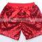 Wholesale children's boutique clothing baby girls sequin shorts fashion children wear with bow red clothes