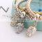 New fashion bangle for women punk style skeleton pendant jewelry cheap gold bracelet