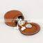  China supplier hand made Genuine Leather mini coin purse bag, earphone bag