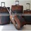 Twill Double-color Brown and Black 4pcs Luggage Set