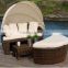Wholesale Garden Wicker Furniture Rattan Outdoor Lounge Bed