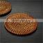 Round Rattan Coasters with Holder (Set of 6) / Rattan platemat