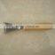 hair brush cleaner with wooden handle and stainless steel head